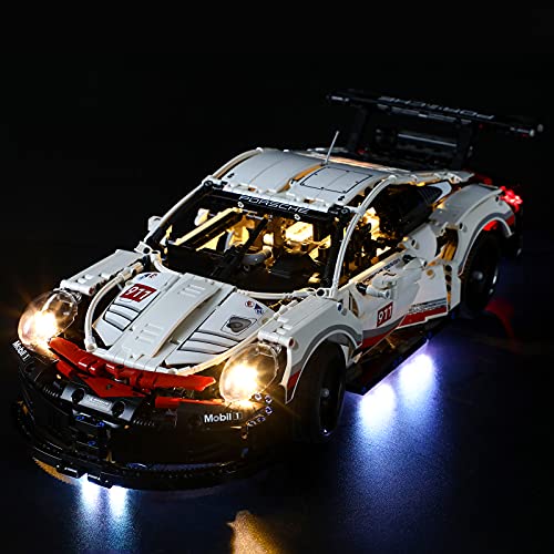 BRIKSMAX Kit de iluminación LED para Lego Technic Porsche 911 RSR - Compatible con Lego 42096 Building Blocks Model- No incluir el Conjunto de Lego