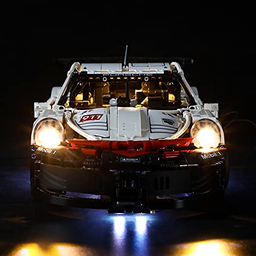 BRIKSMAX Kit de iluminación LED para Lego Technic Porsche 911 RSR - Compatible con Lego 42096 Building Blocks Model- No incluir el Conjunto de Lego