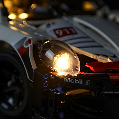 BRIKSMAX Kit de iluminación LED para Lego Technic Porsche 911 RSR - Compatible con Lego 42096 Building Blocks Model- No incluir el Conjunto de Lego