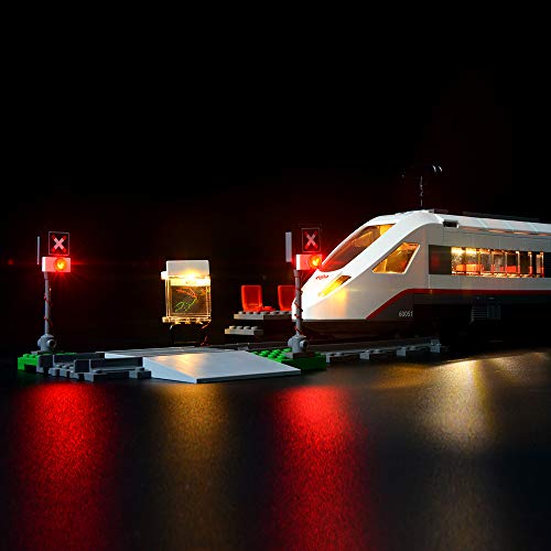 BRIKSMAX Kit de Iluminación Led para Tren De Pasajeros De Alta Velocidad -Compatible con Ladrillos de Construcción Lego Modelo 60051 -Juego de Legos no Incluido