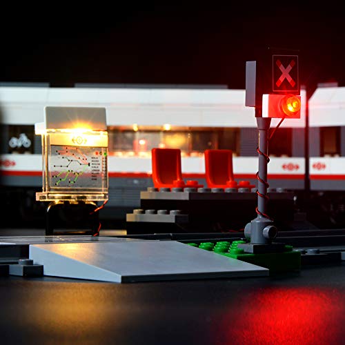 BRIKSMAX Kit de Iluminación Led para Tren De Pasajeros De Alta Velocidad -Compatible con Ladrillos de Construcción Lego Modelo 60051 -Juego de Legos no Incluido