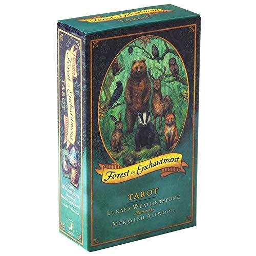 BRTSA Forest of Enchantment Tarot 78 Cartas Juego de baraja con guía electrónica Tablero Adivinación Lectura Amor Luna Cerca de mí Principiantes