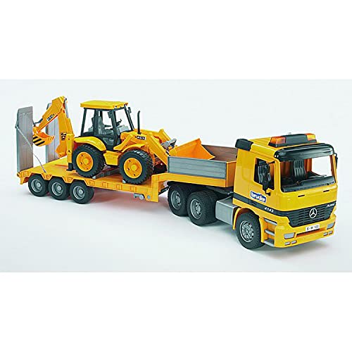 Bruder-02428 JCB Excavadora con 2 Palas, Color Negro, Amarillo (2428)