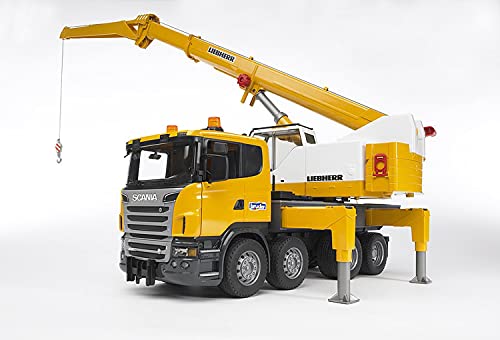 Bruder 3570 - Scania - Camión Liebherr con grúa (luz y sonido) , color/modelo surtido