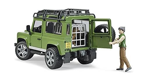 Bruder Land Rover Defender Station Wagon 02587 – Coche de Juguete con silvicultura y Perro