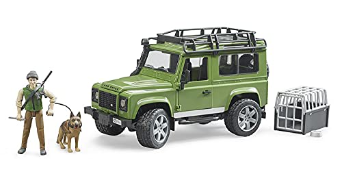 Bruder Land Rover Defender Station Wagon 02587 – Coche de Juguete con silvicultura y Perro