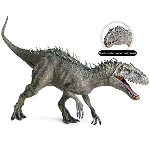 BSTQC Jurassic Indominus Rex, figuras de animales animales silvestres juguete, plástico jurásico Indominus Rex figuras de acción boca abierta dinosaurio mundo animales modelo niño juguete regalo