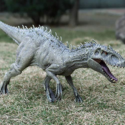 BSTQC Jurassic Indominus Rex, figuras de animales animales silvestres juguete, plástico jurásico Indominus Rex figuras de acción boca abierta dinosaurio mundo animales modelo niño juguete regalo