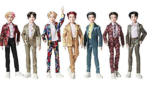 BTS - Muñeca de Moda de 11 Pulgadas, 7 Unidades, basada en Bangtan Boys Global Boy Band, Cifras Altamente articuladas, Juguete para niños y niñas a Partir de 6 años