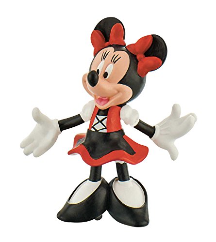 Bullyland 15081 – Juego de Figuras de Juguete Walt Disney Mickey en Pantalones de Piel y Minnie en el tirolés, Figuras pintadas a Mano, sin PVC, Regalo Ideal para niños y niñas para Jugar de fantasía