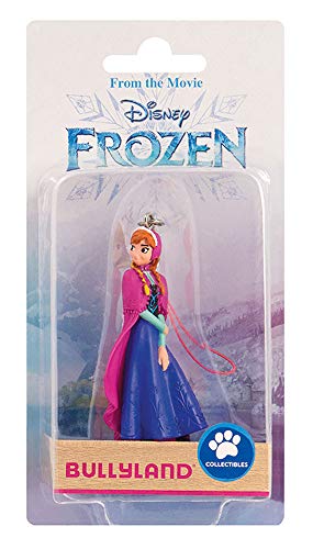 BULLYWORLD- Bullyland 13072-Llavero Walt Disney Frozen-La Reina del Hielo, Mini Anna, de Unos 7 cm de Altura, para Colocar en el Llavero, la Cartera o la Mochila, Color Colorido (13072)