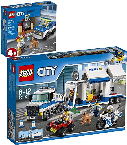 Bundle Lego® City 60139 60241 - Central de uso móvil + estadio de perro policía