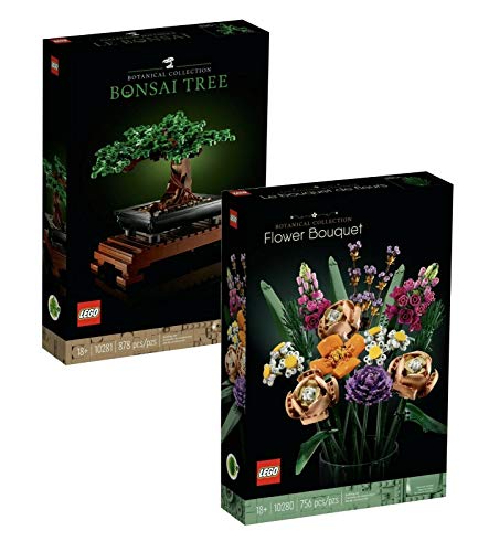 Bundle-Set: Lego Creator Expert Botanical Collection - Set de ramo de flores (10280 y 10281)