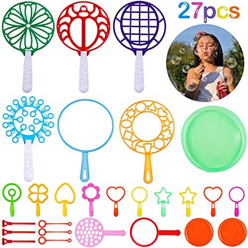 Burbujas de Jabón, Comius Sharp Varita de Burbuja Gigante Creativo Bubbles Maker Pompas Jabón para Niños, Verano Juegos al Aire Libre en Interiores y Fiestas de Cumpleaños (B: 27PCS)