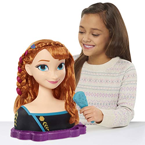 Busto Anna de Frozen Deluxe. Para peinar y maquillar con 18 accesorios incluidos