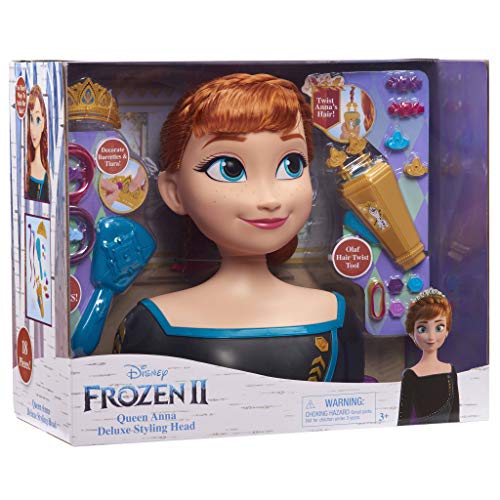 Busto Anna de Frozen Deluxe. Para peinar y maquillar con 18 accesorios incluidos