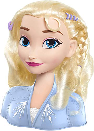 Busto Elsa de Frozen 2 con 14 diferentes accesorios con que peinarla. Para niños/as a partir de los 3 años