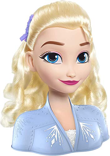 Busto Elsa de Frozen 2 con 14 diferentes accesorios con que peinarla. Para niños/as a partir de los 3 años