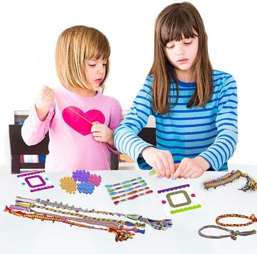 BYTOKI Regalos de Juguete para Niñas de 5 6 7 8 9 Años, Kit de Fabricación de Pulseras de Amistad para Niños de 7 8 9 10, Kit de Fabricación de Pulsera, Juguete para Niñas