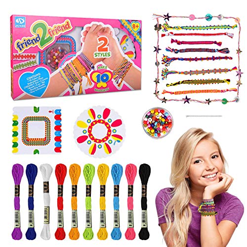 BYTOKI Regalos de Juguete para Niñas de 5 6 7 8 9 Años, Kit de Fabricación de Pulseras de Amistad para Niños de 7 8 9 10, Kit de Fabricación de Pulsera, Juguete para Niñas