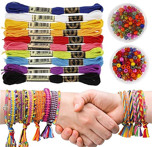 BYTOKI Regalos de Juguete para Niñas de 5 6 7 8 9 Años, Kit de Fabricación de Pulseras de Amistad para Niños de 7 8 9 10, Kit de Fabricación de Pulsera, Juguete para Niñas