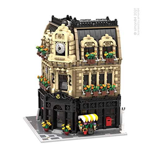 CALEN Kit de bloques de construcción de casa modular, MOC-88507, 4534 piezas, kit de modelo de oficina de esquina, compatible con Lego 10260 10270