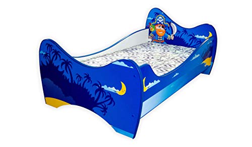 Cama infantil infantil con colchón Pirat (140 x 70)