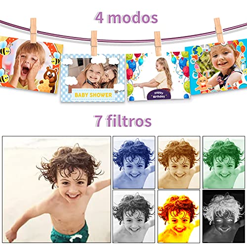 Cámara de fotos digital para niños y niñas, cámara de vídeo HD 1080P, para todos los pequeños, juguetes de cámara para regalo de cumpleaños, para 3, 4, 5, 6, 7, 8 años (morado)