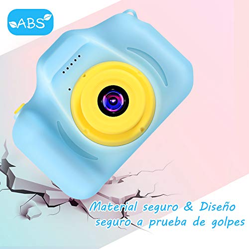 Camara para Niños Juguetes para Niño Regalos para Niños Pantalla HD de 2 Pulgadas 1080P Tarjeta de 32GB TF Regalos Juguete para Niños 3 a 12 años de Niños y Niñas Cumpleaños (Azul)