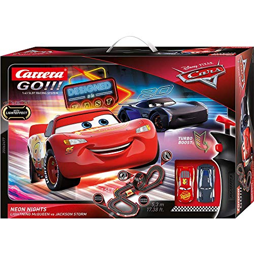 Carrera- Disney: Pixar Cars-Neon Nights The Movie Juego con Coches, Multicolor (20062477)