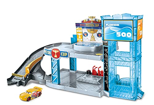 Cars 3 - Circuito Florida 500 para Coches de Juguete (Mattel FWL70)