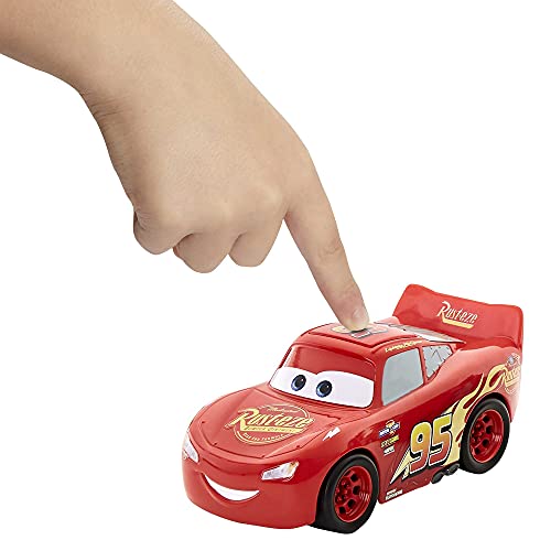 Cars Rayo McQueen Track Talkers Coche de juguete con sonidos, juguete para niños mayores de 3 años (Mattel GXT29)