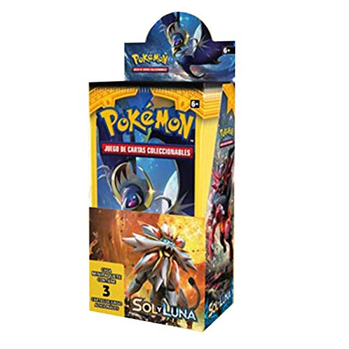 Cartas Pokémon Sol y Luna Caja de 24 Sobres, Juego de Cartas Coleccionables Pokémon Serie Sol y Luna, Cartas Pokémon en Castellano (Cada sobre Contiene 3 Cartas)