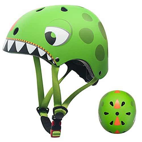 Casco Bicicleta Niños Protección de Cabeza de Seguridad de Dibujos Animados para Niños de 2-5 Años Peso Ligero Transpirable para para Bicicleta/Patineta/Scooter/Patinaje/Rodillo Blading