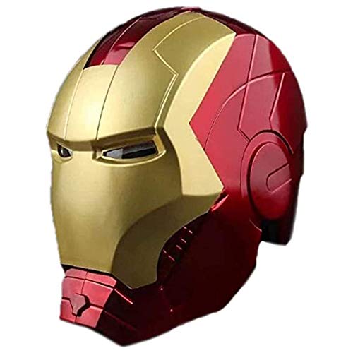 Casco de Iron Man, Ojos Pueden Brillar, Adornos de Muebles, Modelo de Anime, Regalo de Juguete