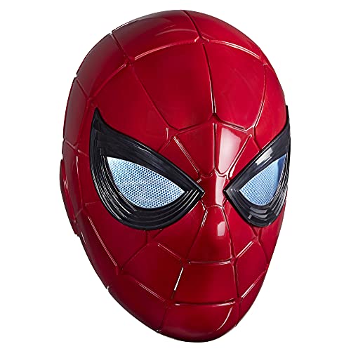 Casco electrónico de Iron Spider con Ojos Brillantes de Marvel Legends Series Spider-Man, 6 ajustes de luz y Regulable