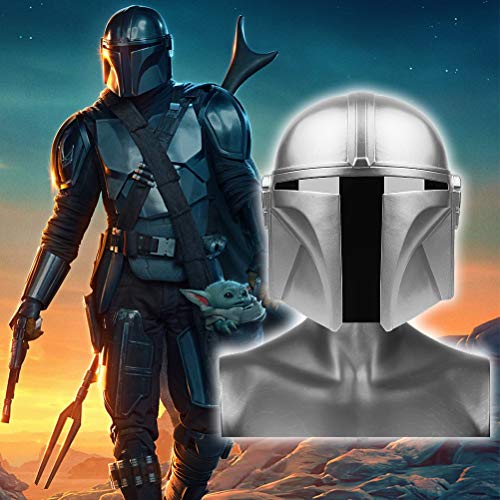 Casco mandaloriano, máscara de PVC de cara completa, casco de fiesta de Halloween, juego de roles coleccionable, accesorios para disfraces de Halloween, adultos para Halloween, máscara de accesorios