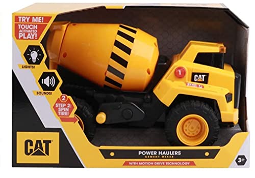 CATERPILLAR, Mezclador Cemento 30cm L&S Tough Power Vehículos de construcción, Color Amarillo (AJ 82269)