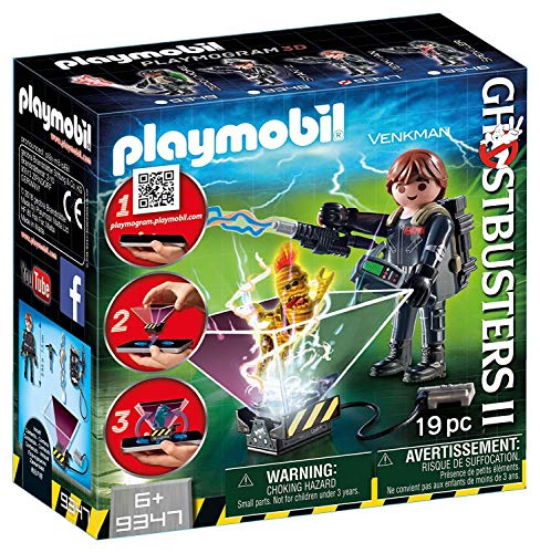 CAZAFANTASMAS-Ghostbuster Peter Venkman Ghostbusters Playset de Figuras de Juguete, Multicolor, 7 x 14,4 x 14,6 cm Playmobil 9347