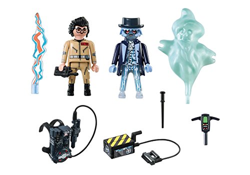 CAZAFANTASMAS Ghostbusters Spengler and Ghost Playset de Figuras de Juguete, Multicolor, 6,6 x 14,2 x 14,2 cm (Playmobil 9224)