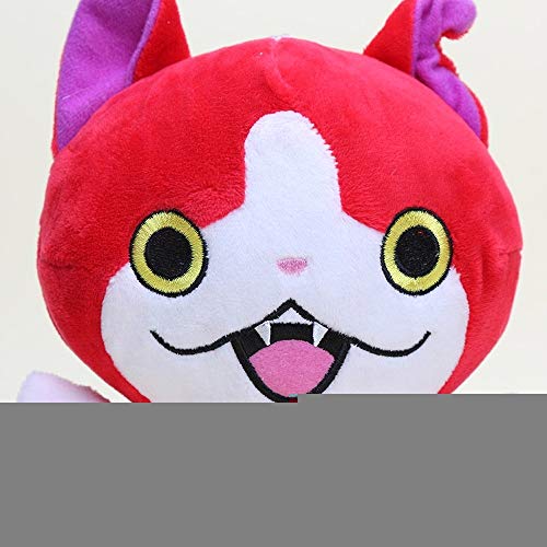 CBSTD 20cm Yo-Kai Yokai Reloj de peluche Muñeca Jibanyan Komasan Whisper Youkai Peluche colgante Juguetes Muñecas rellenas llavero Brinquedos (rojo)