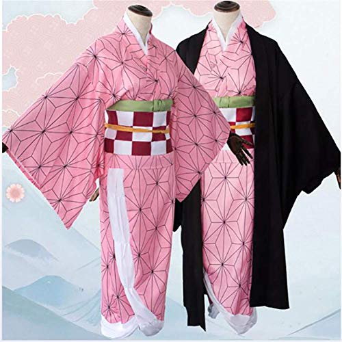 CDSVP Disfraz Cosplay Kamado Nezuko Adulto Disfraz De Halloween Anime De Halloween Incluyendo Un Conjunto Completo De Ropa,S