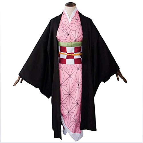 CDSVP Disfraz Cosplay Kamado Nezuko Adulto Disfraz De Halloween Anime De Halloween Incluyendo Un Conjunto Completo De Ropa,S