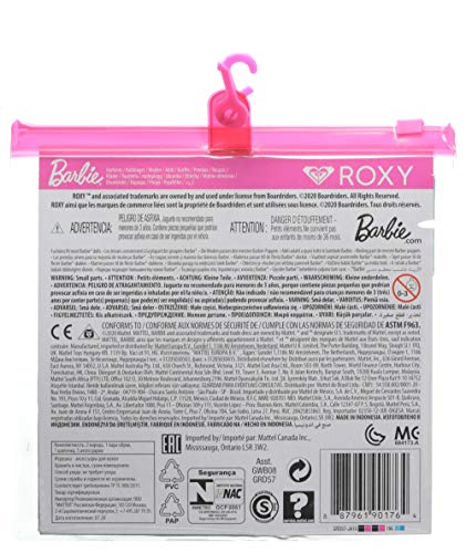 CDU Barbie Pack de Moda Licencia Roxy: Ropa de muñeca con bañador y kaftán (Mattel GRD57)