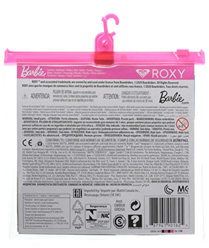 CDU Barbie Pack de moda licencia Roxy: ropa de muñeca conjunto 2 piezas tropical (Mattel GRD58)