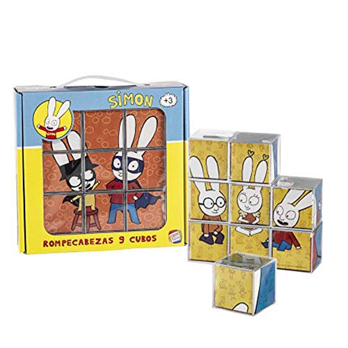 Cefa Toys Lapin Rompecabezas Simon DE 9 Cubos, Multicolor (88249)