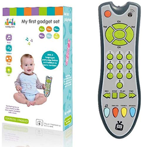 Censhaorme Juguetes de bebé con mando a distancia para TV, juguete educativo para niños, controlador eléctrico, máquina de aprendizaje, regalo