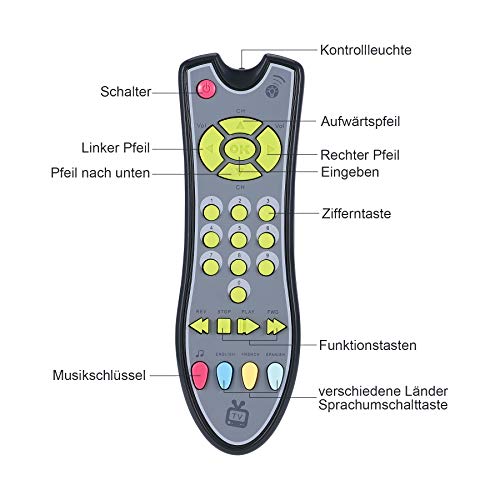 Censhaorme Juguetes de bebé con mando a distancia para TV, juguete educativo para niños, controlador eléctrico, máquina de aprendizaje, regalo