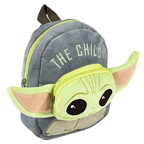 CERDÁ LIFE'S LITTLE MOMENTS Guarderia Bebe Niño de The Mandalorian-Licencia Oficial Disney para Niños, Gris, Mochila Color 22 cms