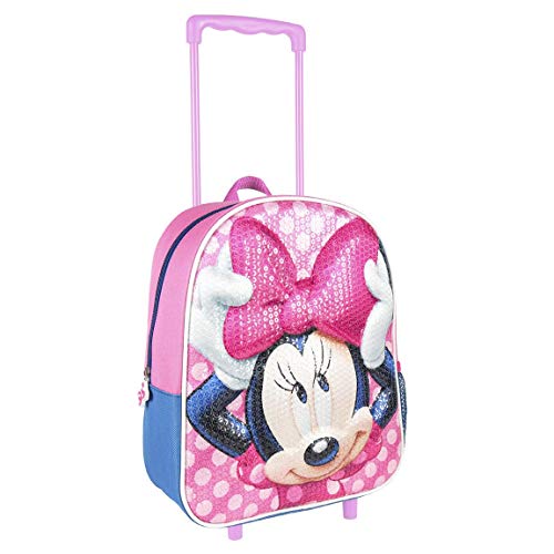 Cerdá, Mochila con Ruedas Infantil 3D de Spiderman con Lentejuelas-Licencia Oficial Disney Studios Unisex niños, Multicolor, 260X310X100MM